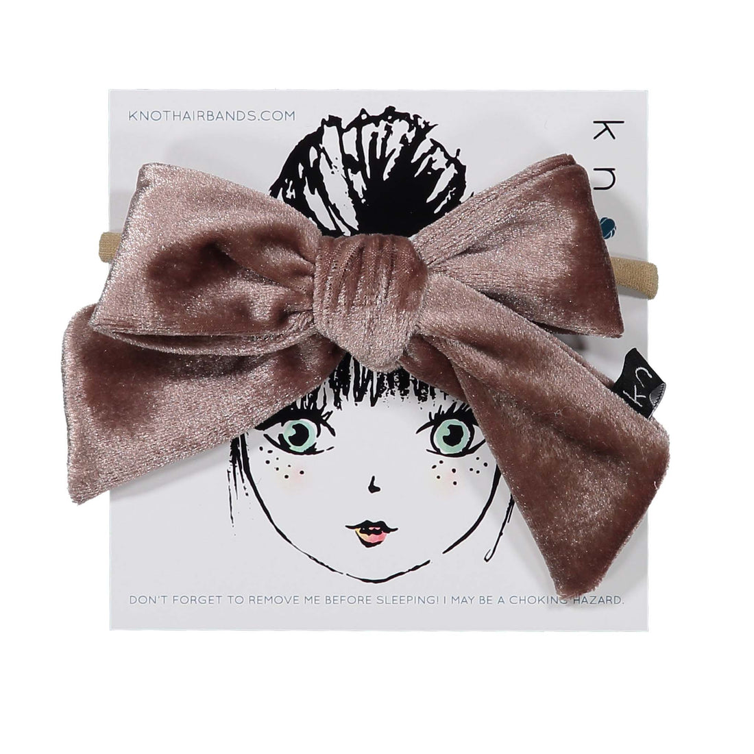 Knot Hairbands Velvet Bow Band // Powder Purple