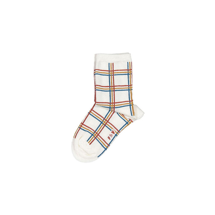 Fin and Vince Socks - Grid Print