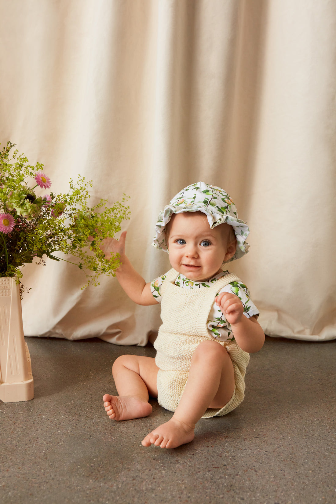 Molo Pearled Ivory Fleur Bodysuit Knit