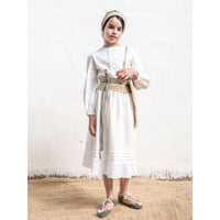 Belle Chiara Raffia Herringbone Woven Belt