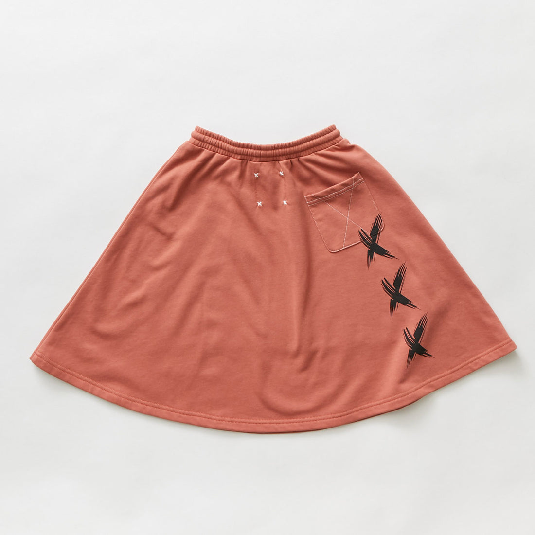 Hey kid Red Embroidered Beach Skirt