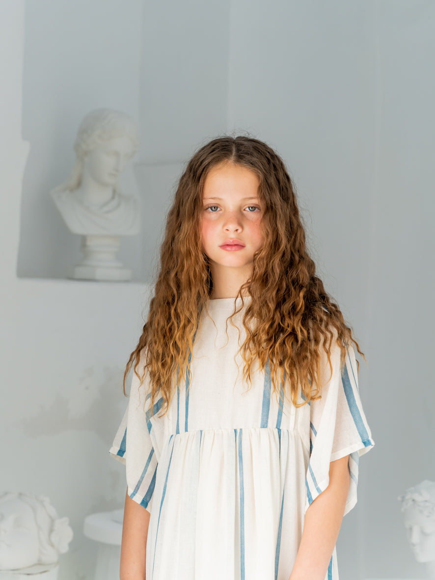 Belle Chiara Blue Double Stripe Hestia Dress