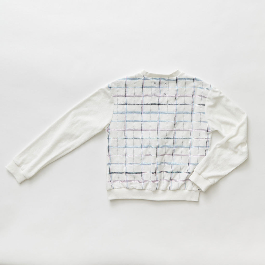 Hey kid Embroidered Plaid Terry Cardigan