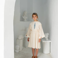 Belle Chiara Beige Thick Linen Artemis Dress