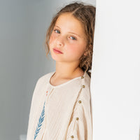 Belle Chiara Ecru Crinkle Muslin Daphne Dress