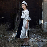 Belle Chiara Black Peasant Long Skirt