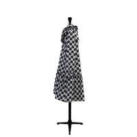 Lemoniez Geometric Flowers Ruffled Hem Tango Dress