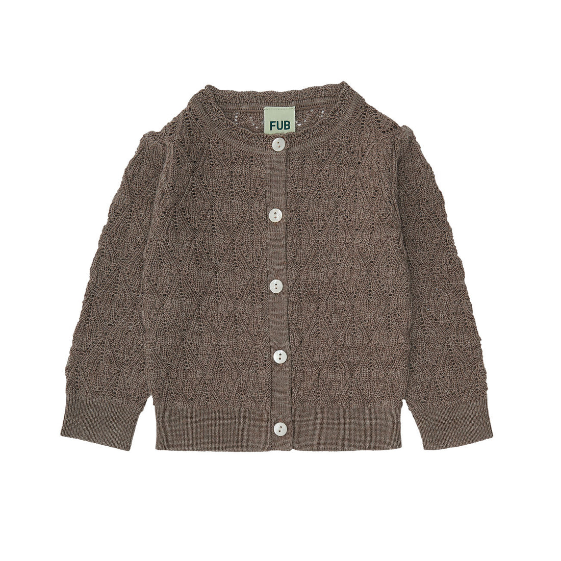 FUB Baby Pointelle Cardigan - Beige Melange