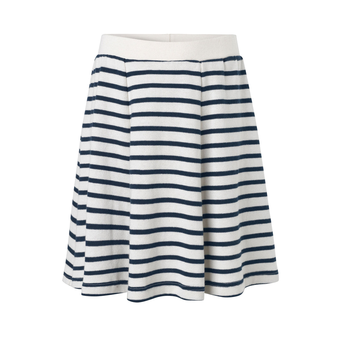 Mads Norgaard Navy Stripe Flair Skirt