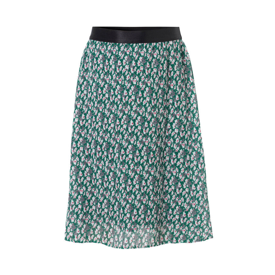 Mads Norgaard Green Floral Pleat Skirt