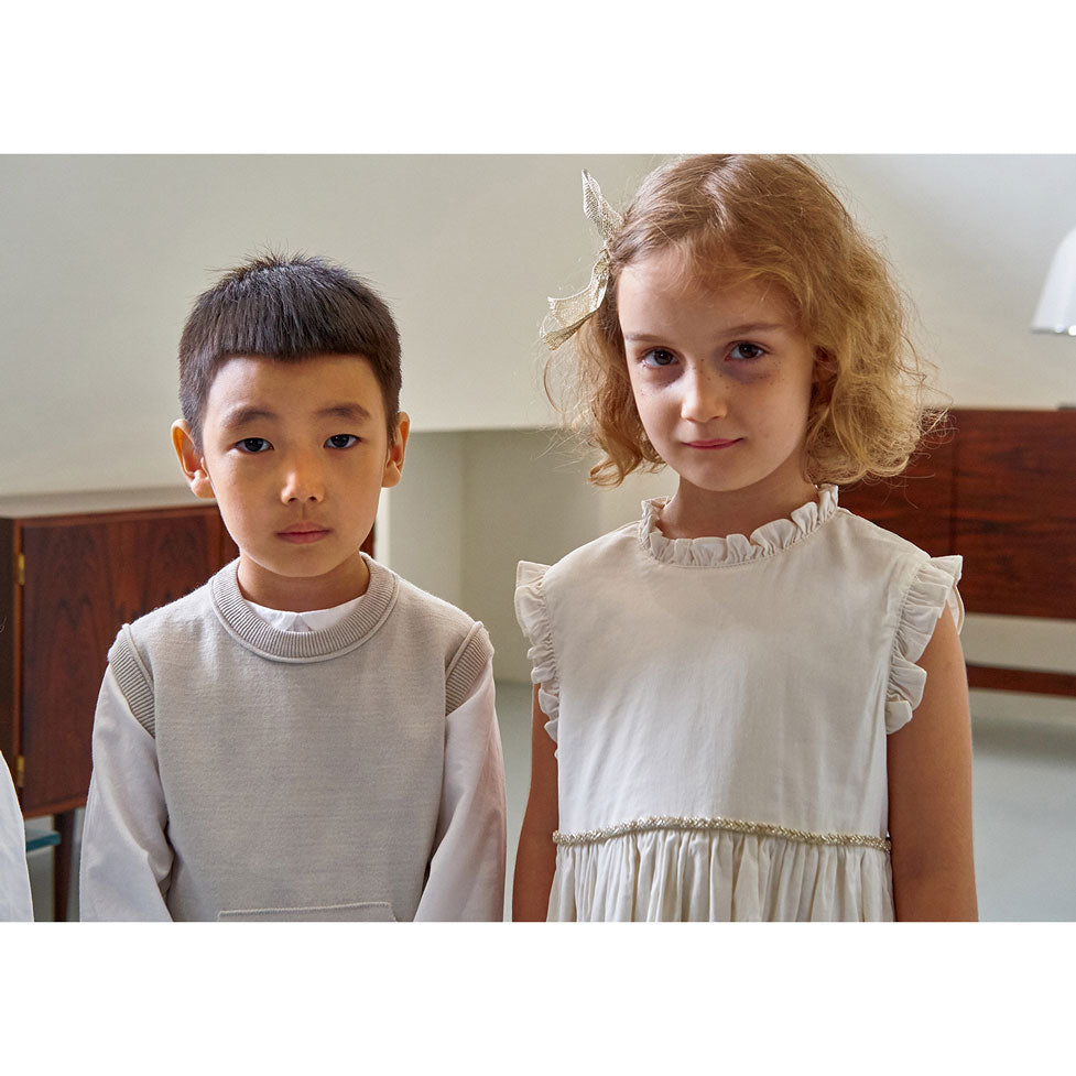 Bene Bene  Ivory Frill Beads Dress