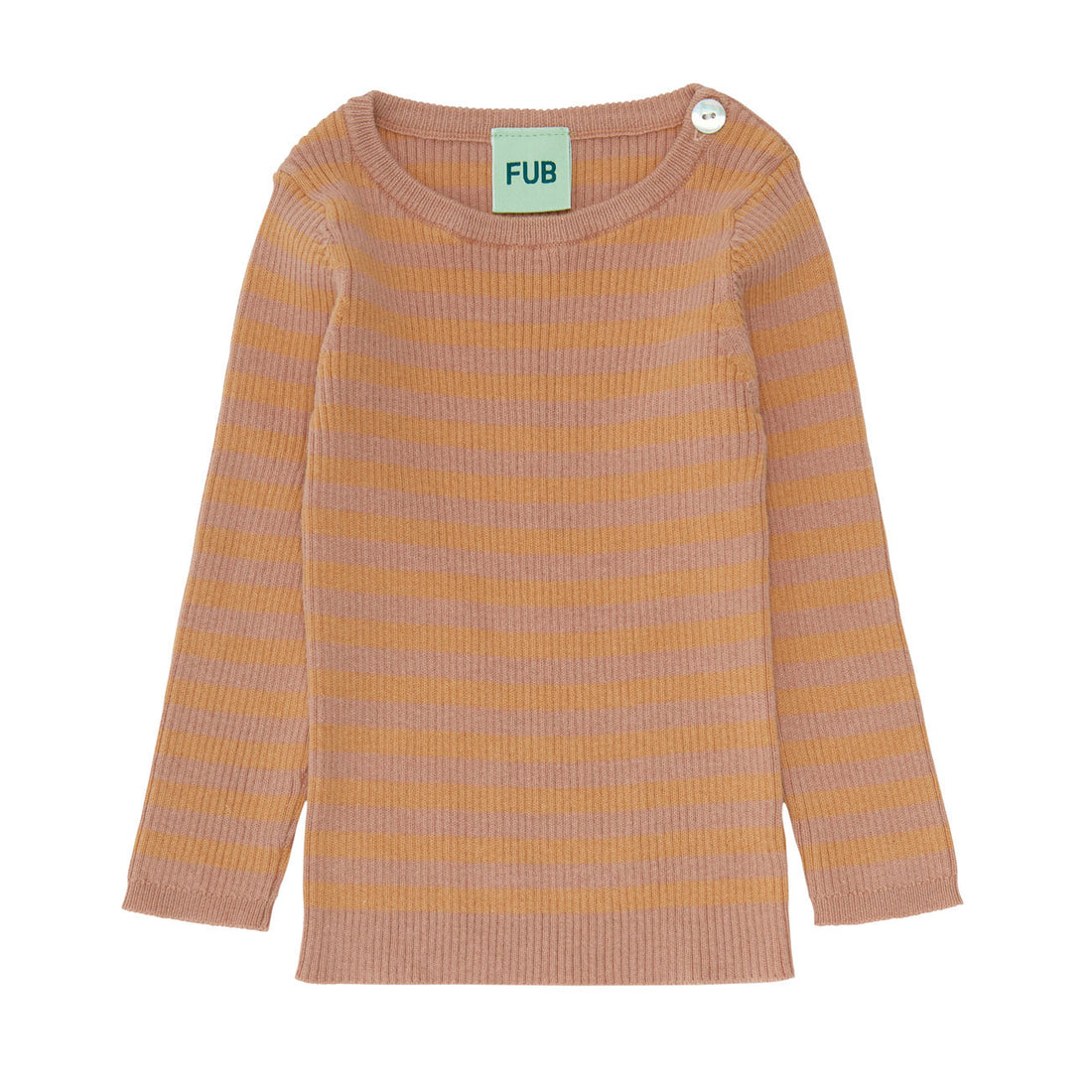 Fub Sandstone/Apricot Baby Striped Rib Blouse