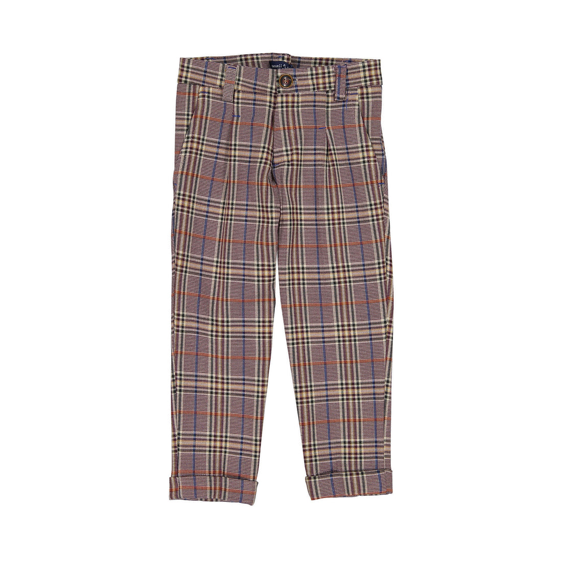 Manuelle Frank Burgundy Plaid Pants