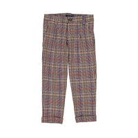 Manuelle Frank Burgundy Plaid Pants