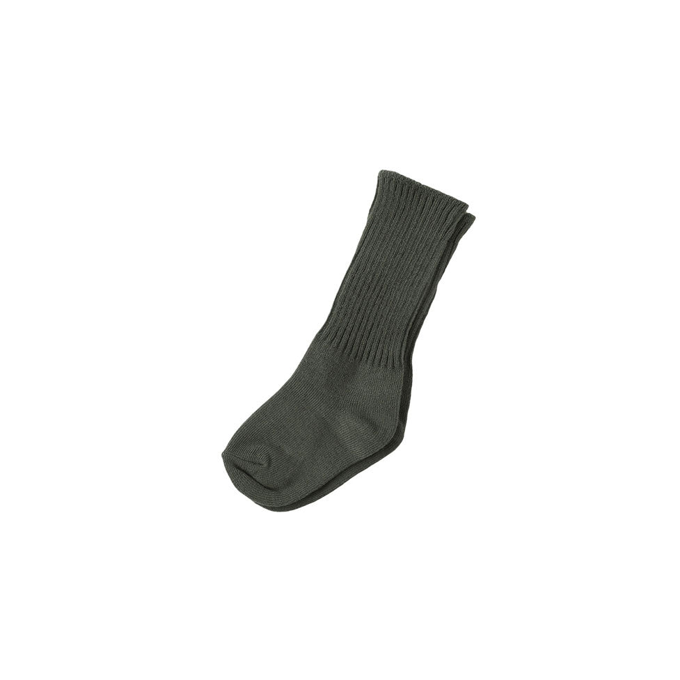 Bene Bene  Grey-Green Coloring Ribbed Socks