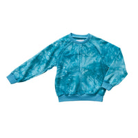 Hey kid Rugged Seam Tie- Dye Sweatshirt- Teal