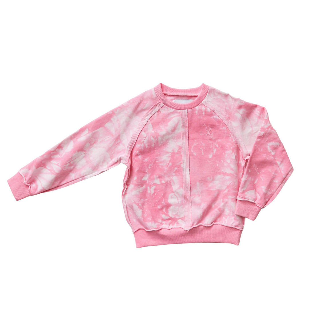 Hey kid Rugged Seam Tie- Dye Sweatshirt- Pink