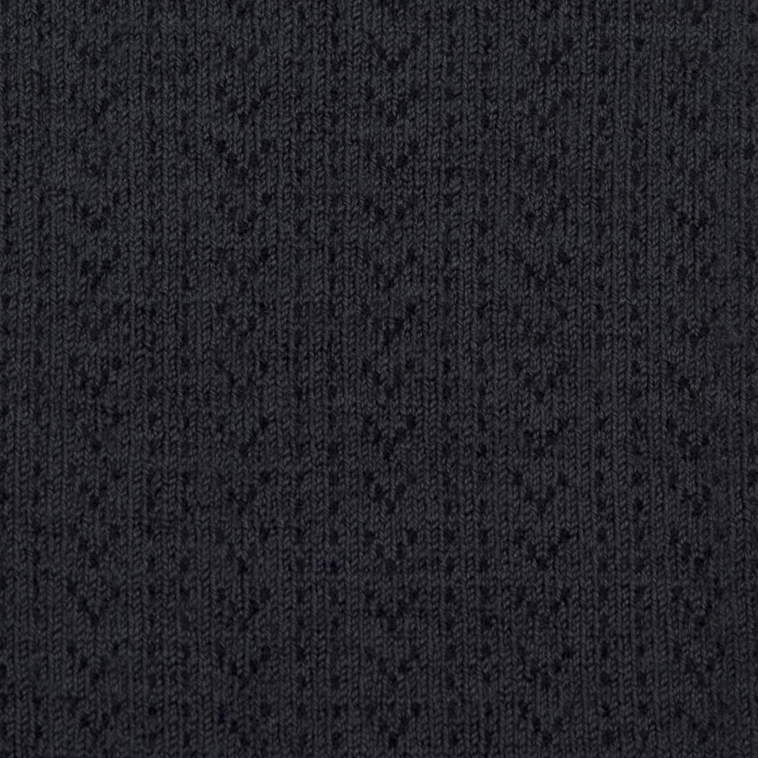 Collegien Adele - Pointelle Wool Socks - Charcoal Black