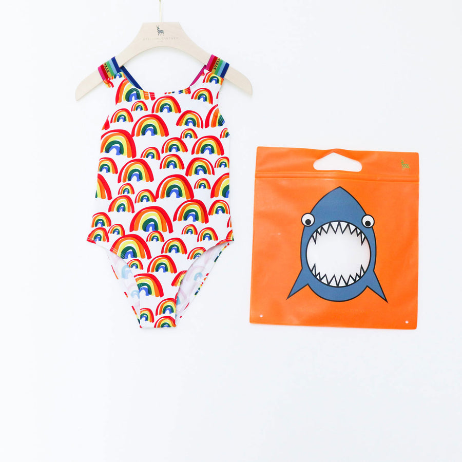 Stella McCartney Rainbow Logo Straps Swimsuit