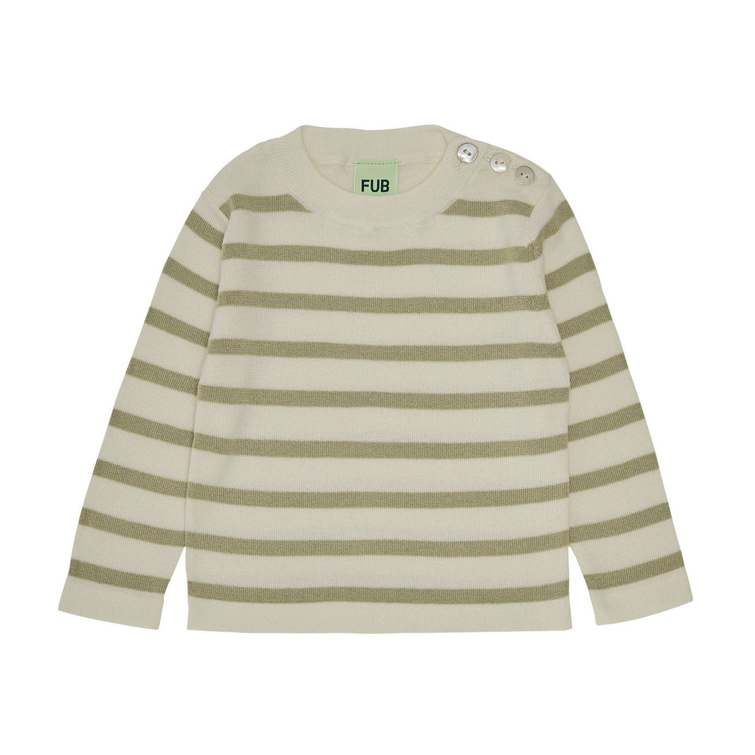FUB Ecru/Khaki Long Sleeve Baby Sweater