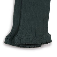 Collegien Maxence - Ribbed Footless Tights - Forest Green