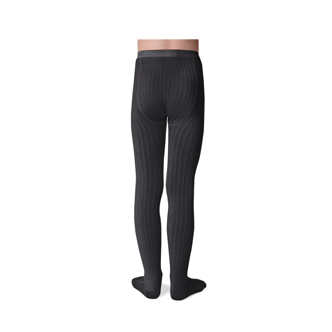 Collegien Louise - Ribbed Tights - Charcoal Black
