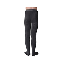 Collegien Louise - Ribbed Tights - Charcoal Black