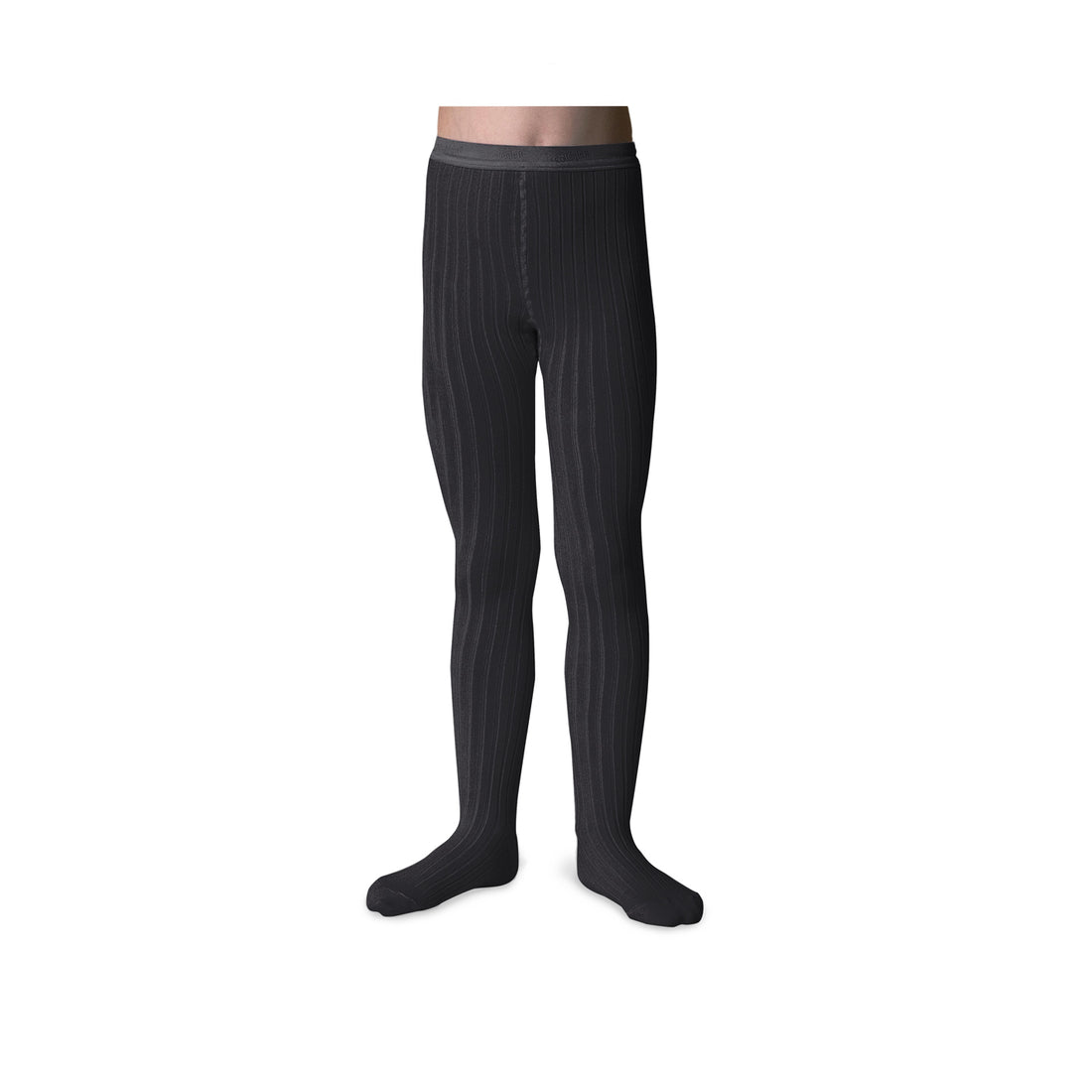 Collegien Louise - Ribbed Tights - Charcoal Black