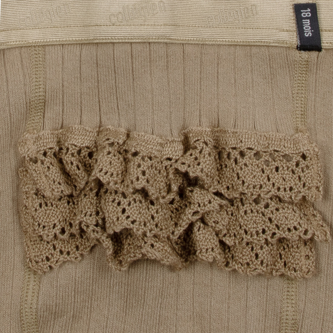 Collegien Colombe - Frill Bum Baby Tights - Petite Taupe