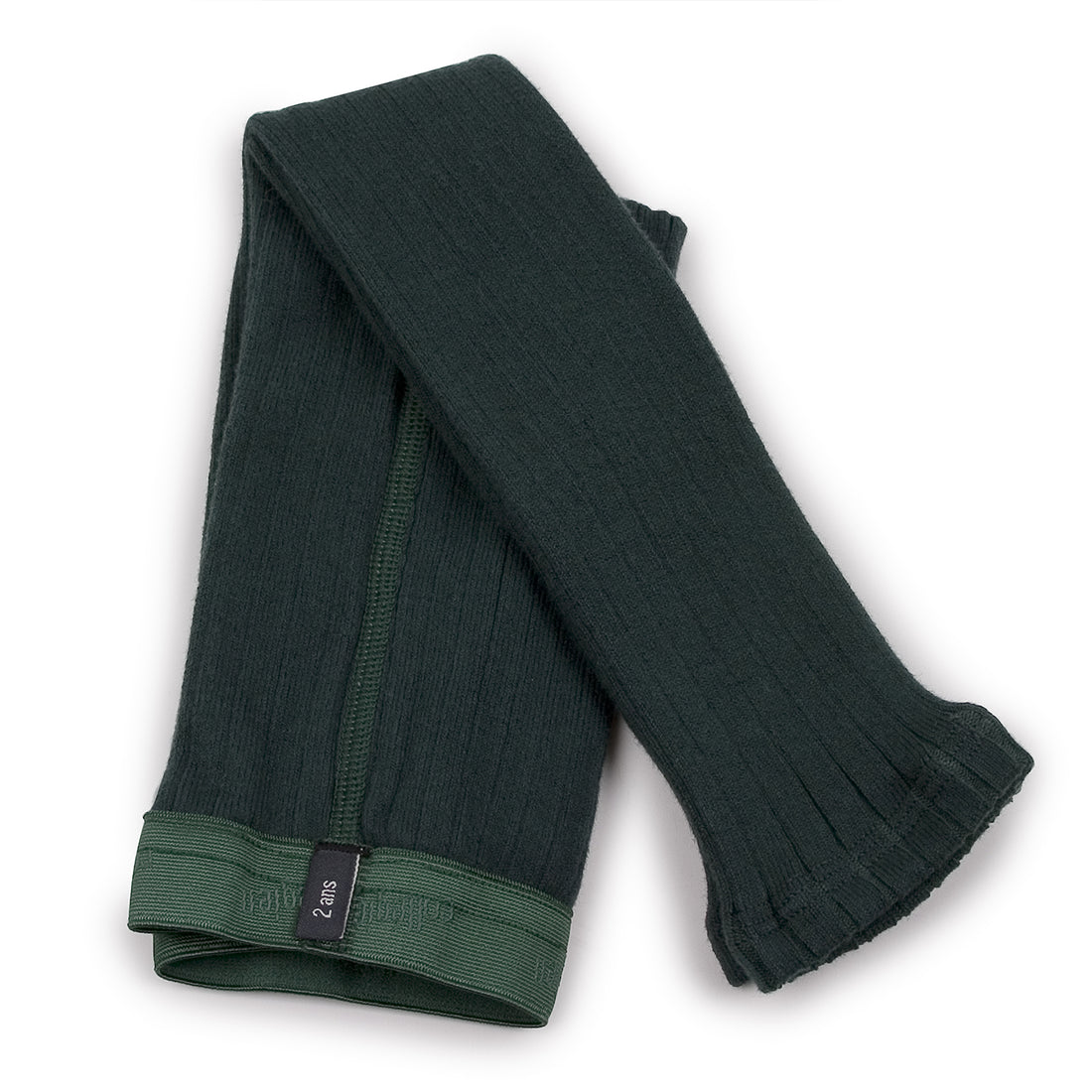 Collegien Maxence - Ribbed Footless Tights - Forest Green