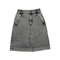 Steph Grey Stone Wash Denim Pencil Skirt