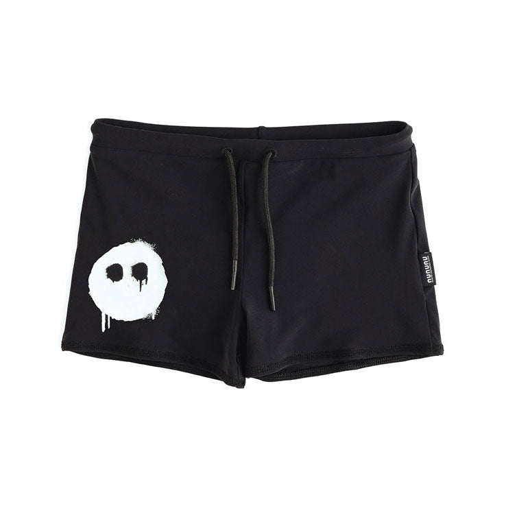NUNUNU Black Melting Mask Swimshorts