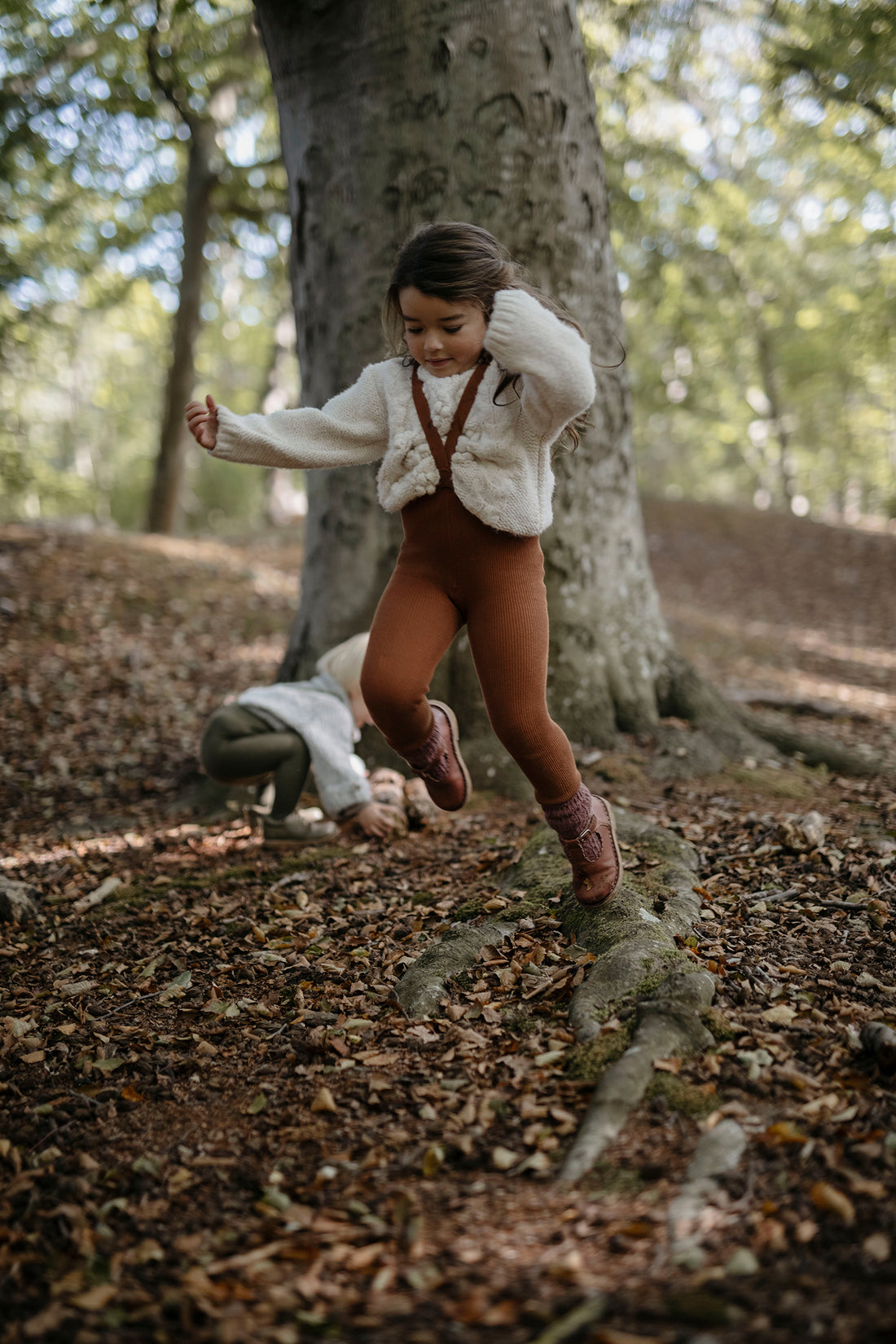 Silly Silas Cinnamon Footed Cotton Tights