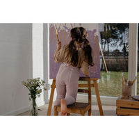 Silly Silas Creamy Lavender Footless Cotton Tights