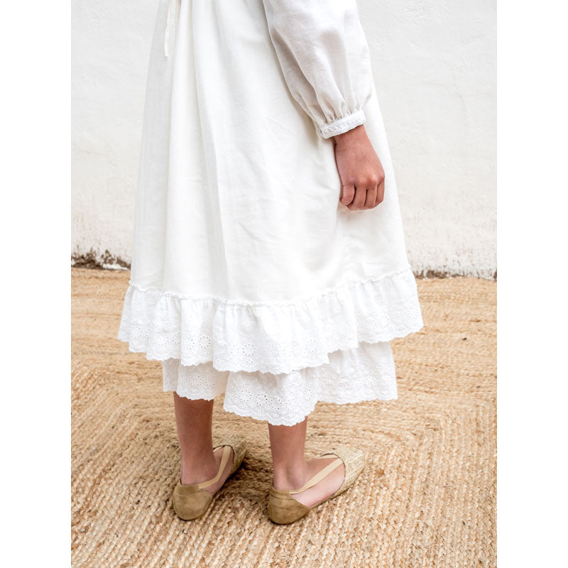 Belle Chiara Cream Lace Detailed Dress