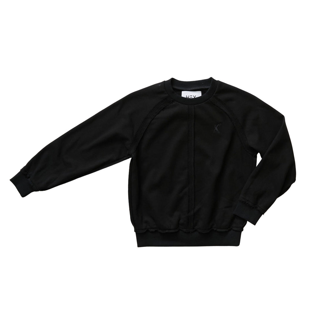 Hey kid Rugged Seam Sweatshirt- Black