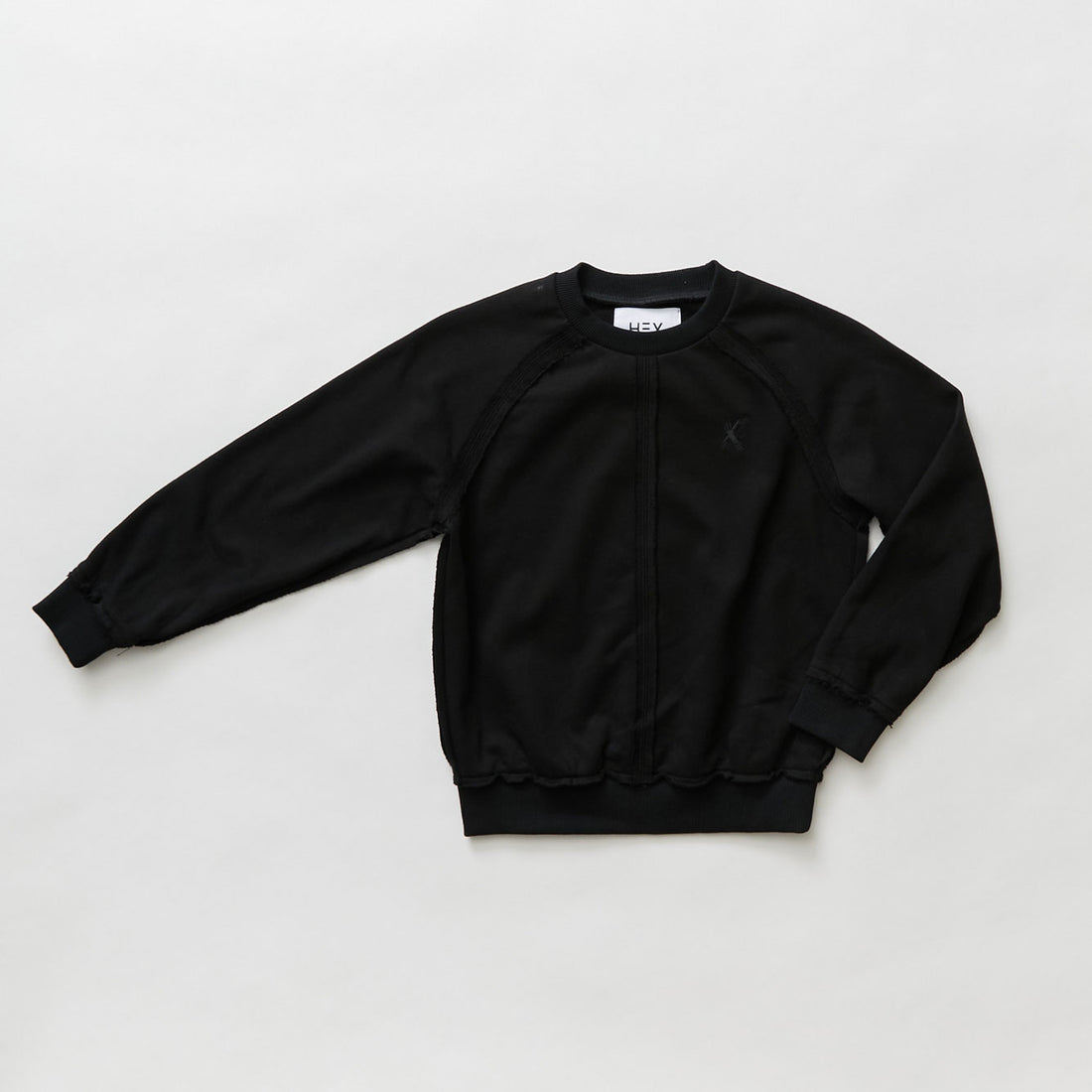 Hey kid Rugged Seam Sweatshirt- Black