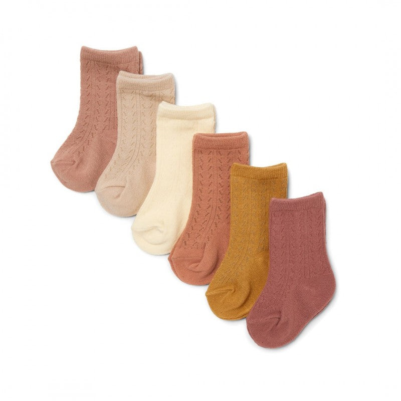 Konges Slojd Sahara Shades 6 Pack Pointelle Socks