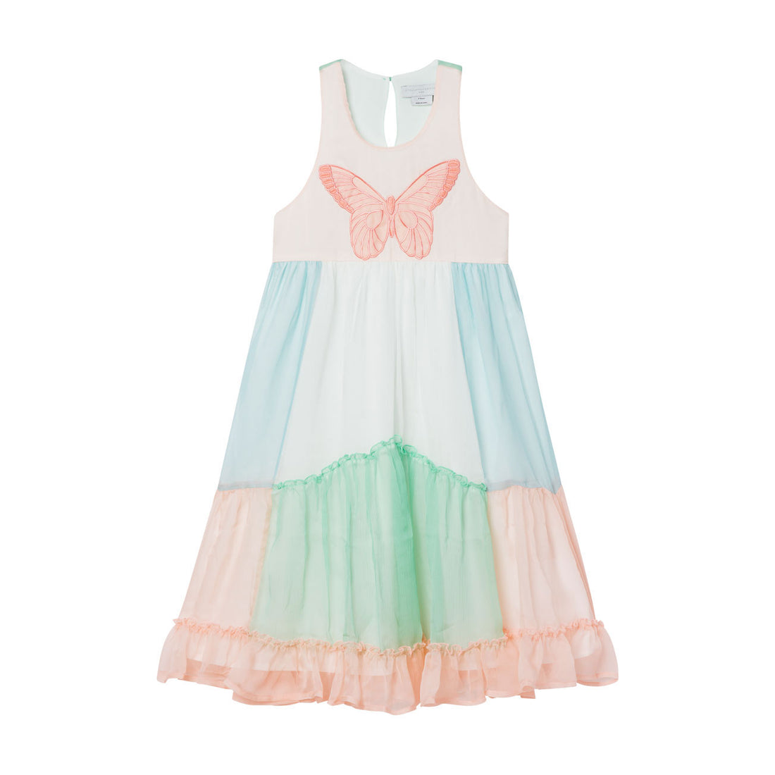 Stella Mccartney Sleeveless Georgette Dress With Butterfly