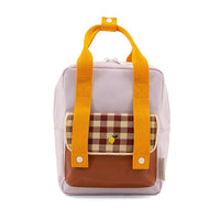 Sticky Lemon Chocolate Sundae/Daisy Yellow/Mauve Lilac Gingham Small Backpack