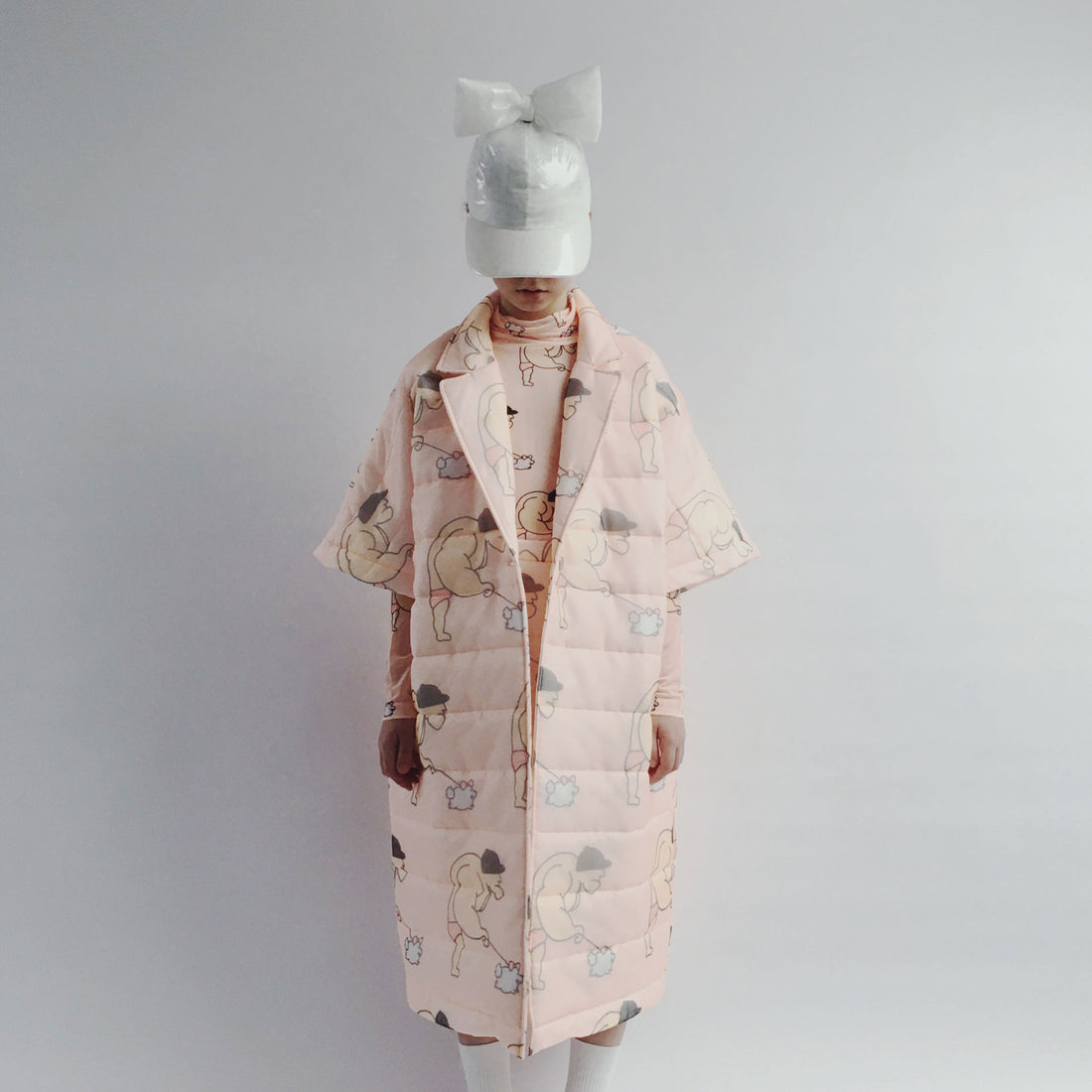 Caroline Bosmans Pink Our For A Walk Mesh Turtleneck
