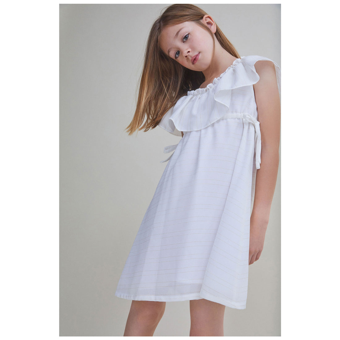 Nueces Gold Stripes Cherry Dress