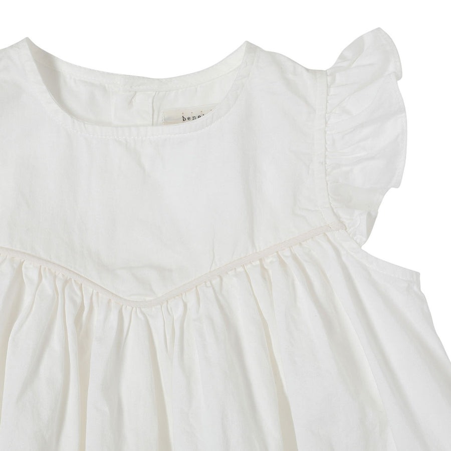 Bene Bene  Ivory Sheer Frill Layered Dress
