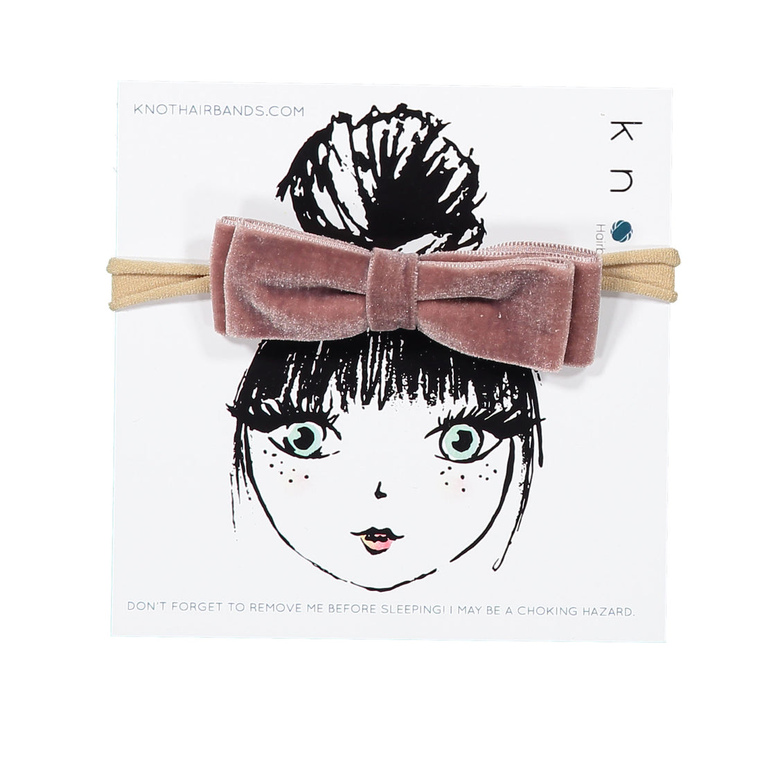Knot Hairbands Velvet Ribbon Bow Band // Powder Purple