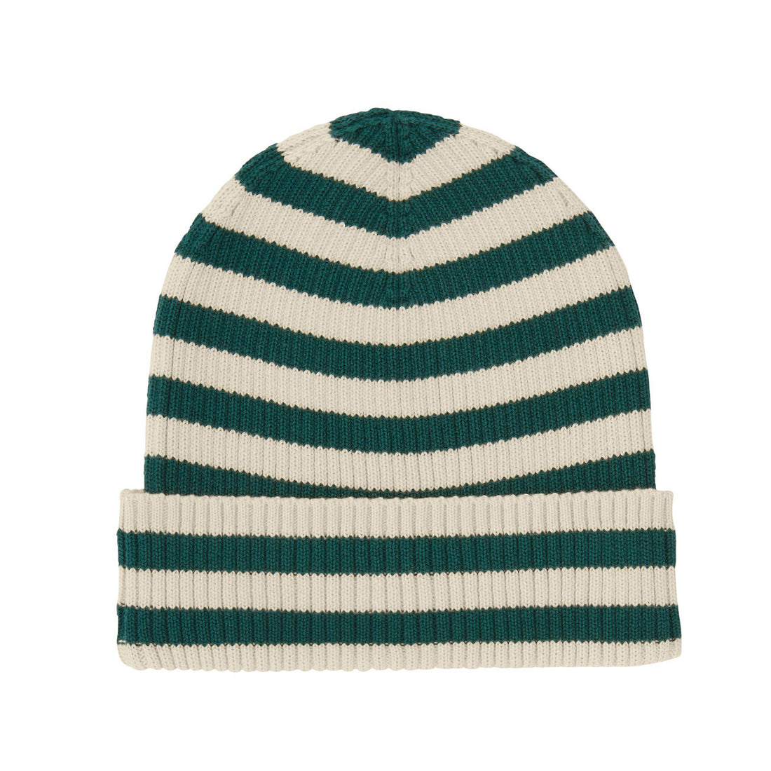 Fub Ecru/Deep Green Rib Beanie