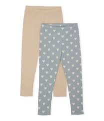 Konges Slojd Aisuru/Sand Basic 2 Pack Leggings Gots
