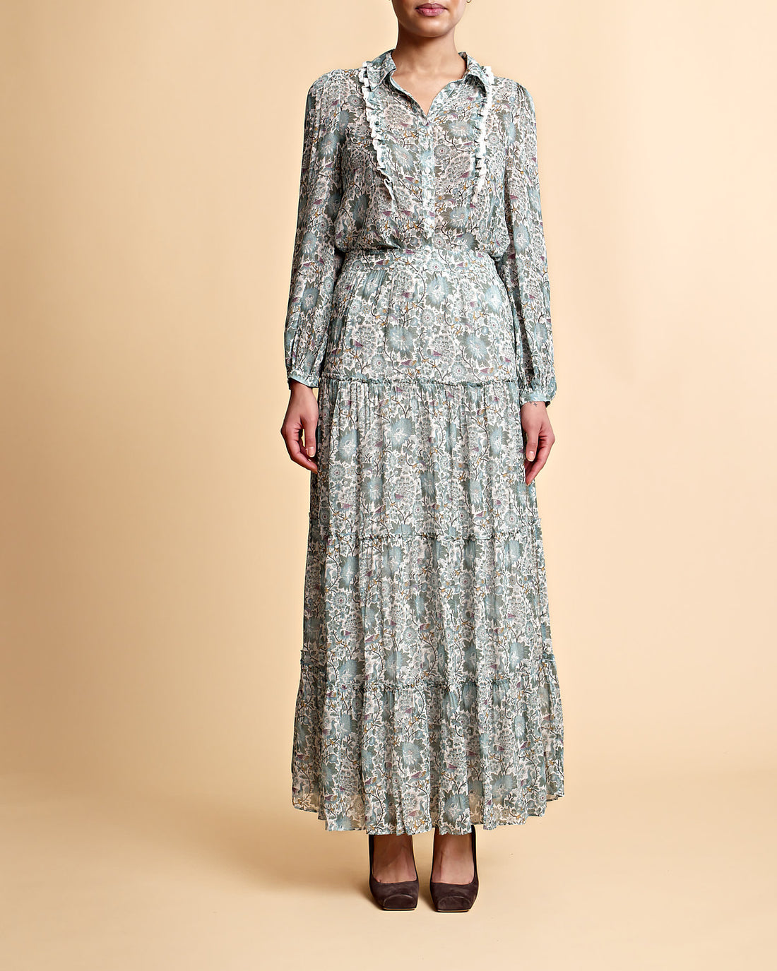 by Timo Blue Birds Georgette Womens Blouse