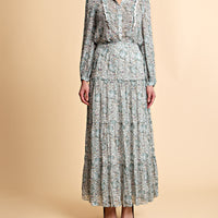 by Timo Blue Birds Georgette Womens Blouse