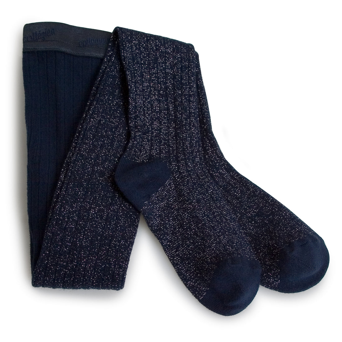 Collegien Amelie - Glitter Ribbed Tights - Starry Night