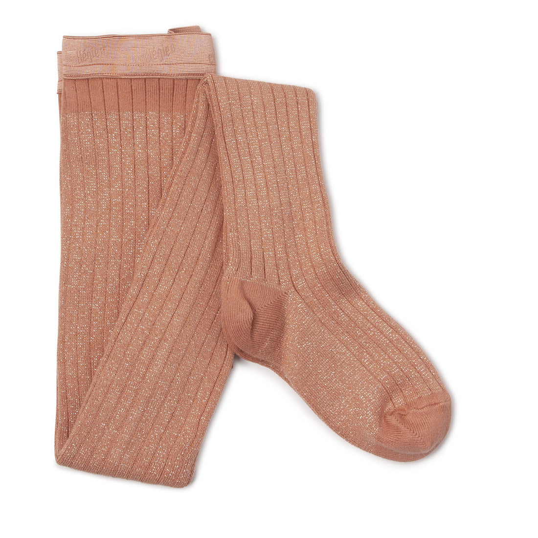 Collegien Amelie - Glitter Ribbed Tights - Rosewood